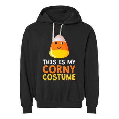 This Is My Corny Costume Funny Candy Corn Halloween Garment-Dyed Fleece Hoodie