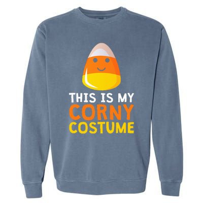 This Is My Corny Costume Funny Candy Corn Halloween Garment-Dyed Sweatshirt