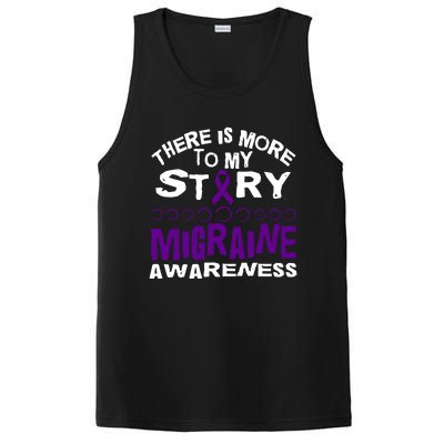 There Is More To My Story Migraine Ribbon Awareness Design Funny Gift PosiCharge Competitor Tank