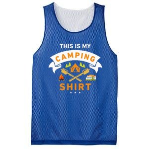 This Is My Camping Funny Camper Mesh Reversible Basketball Jersey Tank