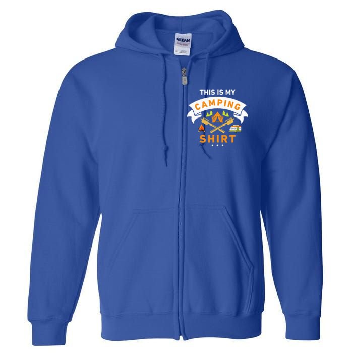 This Is My Camping Funny Camper Full Zip Hoodie