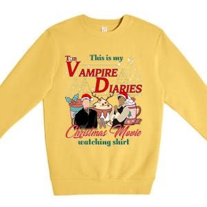 This Is My The Vampire Christmas Movie Watching Stefan And Damon Salv Premium Crewneck Sweatshirt