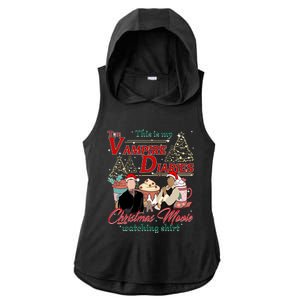 This Is My The Vampire Christmas Movie Watching Stefan And Damon Salv Ladies PosiCharge Tri-Blend Wicking Draft Hoodie Tank