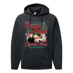 This Is My The Vampire Christmas Movie Watching Stefan And Damon Salv Performance Fleece Hoodie