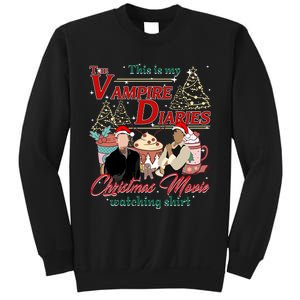 This Is My The Vampire Christmas Movie Watching Stefan And Damon Salv Sweatshirt