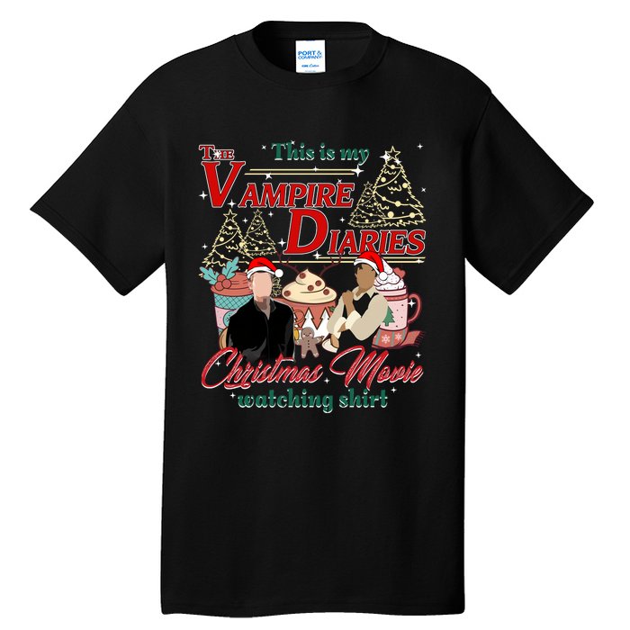 This Is My The Vampire Christmas Movie Watching Stefan And Damon Salv Tall T-Shirt