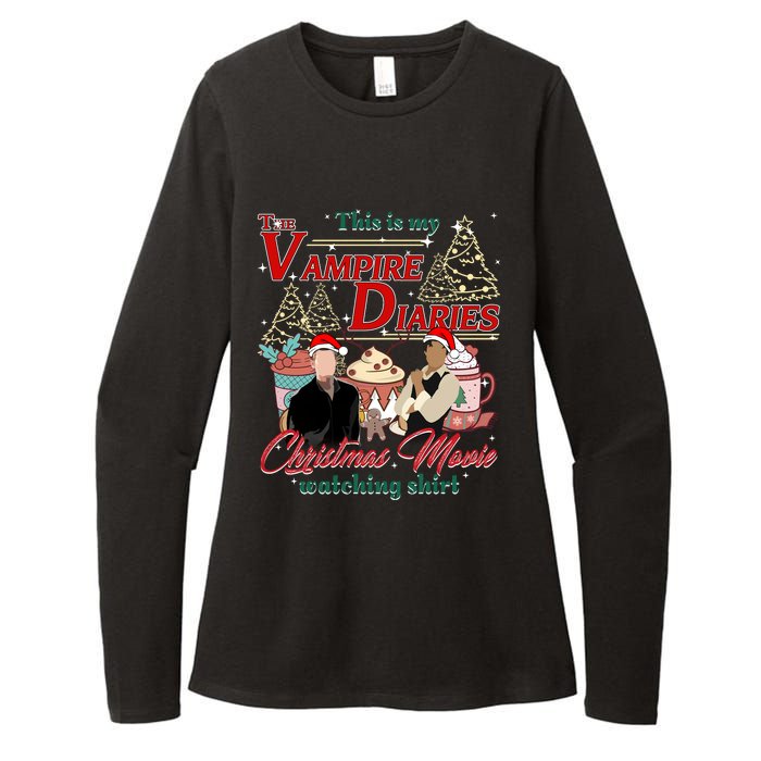 This Is My The Vampire Christmas Movie Watching Stefan And Damon Salv Womens CVC Long Sleeve Shirt