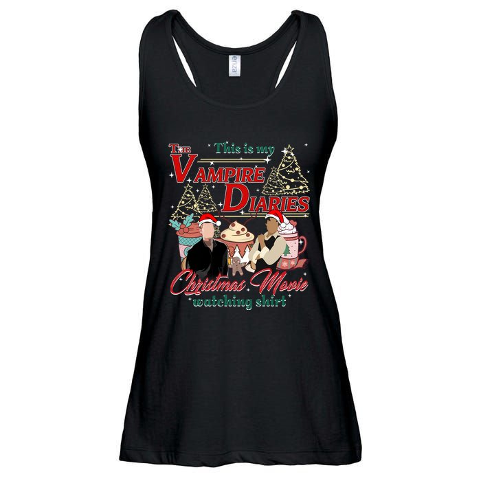 This Is My The Vampire Christmas Movie Watching Stefan And Damon Salv Ladies Essential Flowy Tank