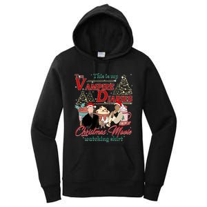 This Is My The Vampire Christmas Movie Watching Stefan And Damon Salv Women's Pullover Hoodie