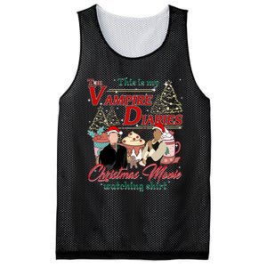 This Is My The Vampire Christmas Movie Watching Stefan And Damon Salv Mesh Reversible Basketball Jersey Tank