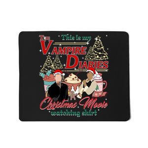 This Is My The Vampire Christmas Movie Watching Stefan And Damon Salv Mousepad