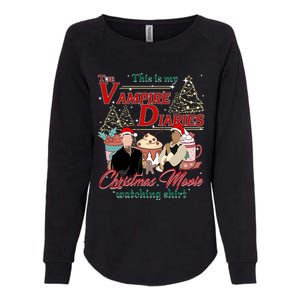 This Is My The Vampire Christmas Movie Watching Stefan And Damon Salv Womens California Wash Sweatshirt