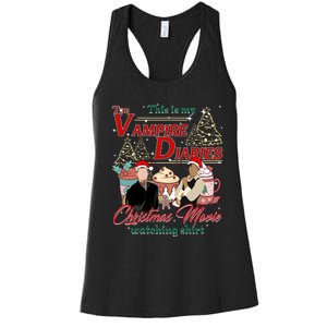 This Is My The Vampire Christmas Movie Watching Stefan And Damon Salv Women's Racerback Tank