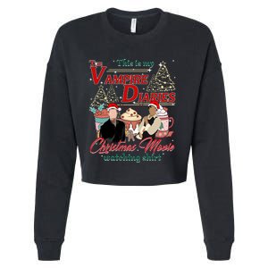 This Is My The Vampire Christmas Movie Watching Stefan And Damon Salv Cropped Pullover Crew