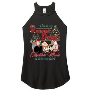 This Is My The Vampire Christmas Movie Watching Stefan And Damon Salv Women's Perfect Tri Rocker Tank