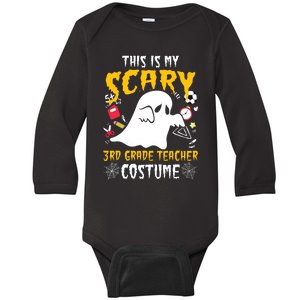 This Is My Scary Third Grade Costume Teacher Halloween Baby Long Sleeve Bodysuit