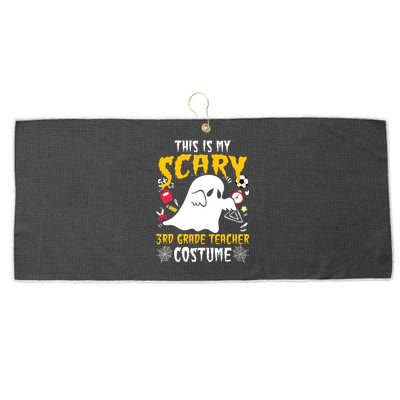 This Is My Scary Third Grade Costume Teacher Halloween Large Microfiber Waffle Golf Towel