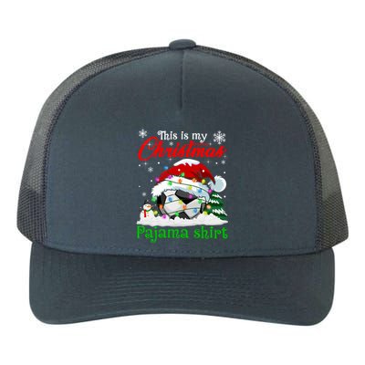 This Is My Christmas Pajama Xmas Lights Soccer Ball Lover Gift Yupoong Adult 5-Panel Trucker Hat