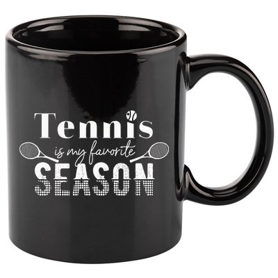 Tennis Is My Favorite Season Tennis Fan Tennis Player Gift 11oz C Handle Ceramic Mug