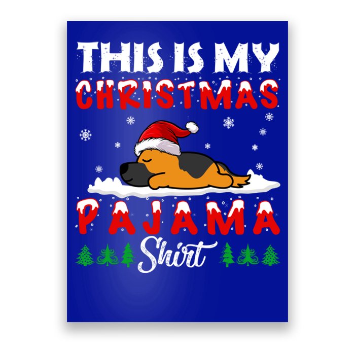 This Is My Christmas Pajama Ger Shepherd Dog Funny Xmas Cute Gift Poster