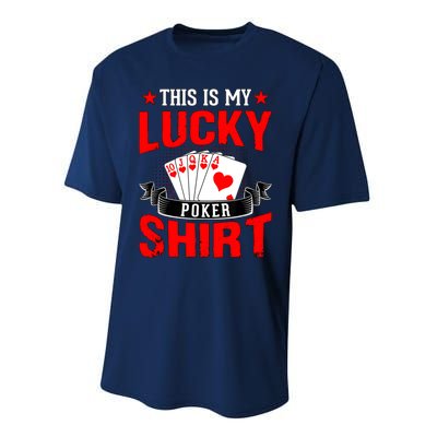 This is My Lucky Poker - Royal Flush Performance Sprint T-Shirt