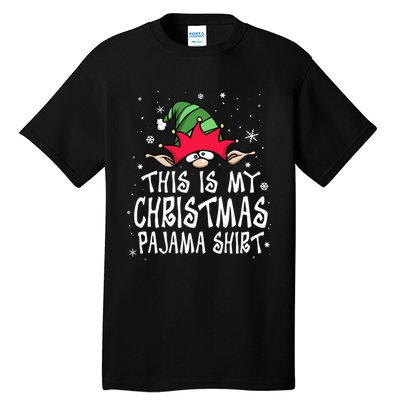 This Is My Christmas Pajama Funny Christmas Elf Tall T-Shirt