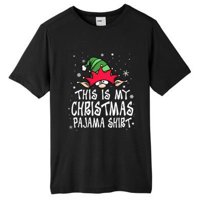 This Is My Christmas Pajama Funny Christmas Elf Tall Fusion ChromaSoft Performance T-Shirt