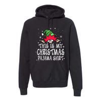 This Is My Christmas Pajama Funny Christmas Elf Premium Hoodie