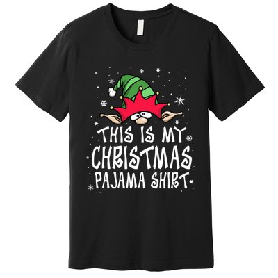 This Is My Christmas Pajama Funny Christmas Elf Premium T-Shirt