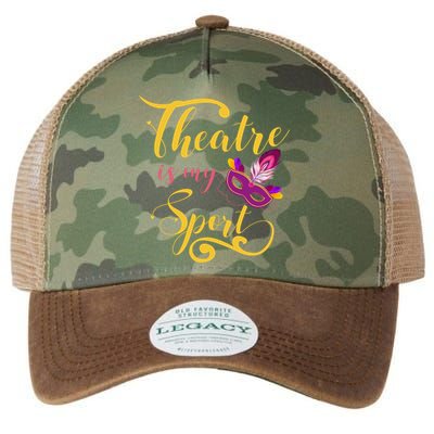Theatre Is My Sport Musical Gift Funny And Cute Acting Theater Actor Gift Legacy Tie Dye Trucker Hat