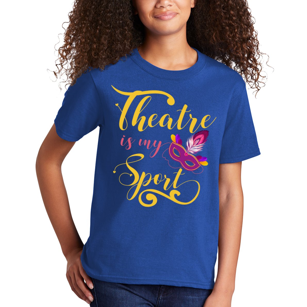Theatre Is My Sport Musical Gift Funny And Cute Acting Theater Actor Gift Kids T-Shirt