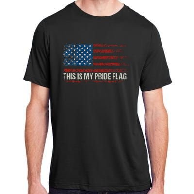 This Is My Pride Flag USA American 4th Of July Vintage Adult ChromaSoft Performance T-Shirt