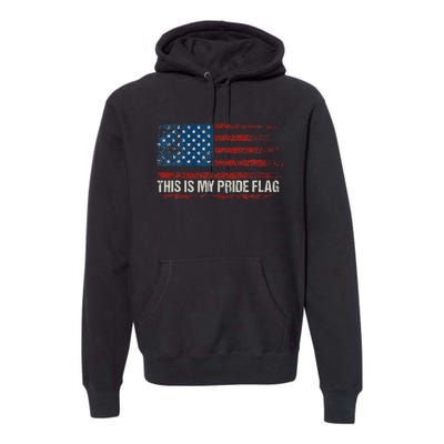 This Is My Pride Flag USA American 4th Of July Vintage Premium Hoodie