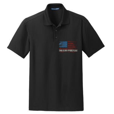 This Is My Pride Flag USA American 4th Of July Vintage Dry Zone Grid Polo