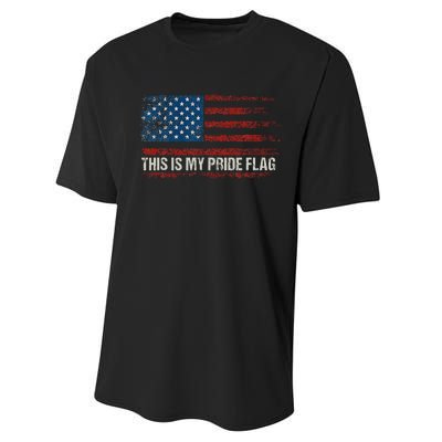 This Is My Pride Flag USA American 4th Of July Vintage Performance Sprint T-Shirt