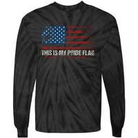 This Is My Pride Flag USA American 4th Of July Vintage Tie-Dye Long Sleeve Shirt