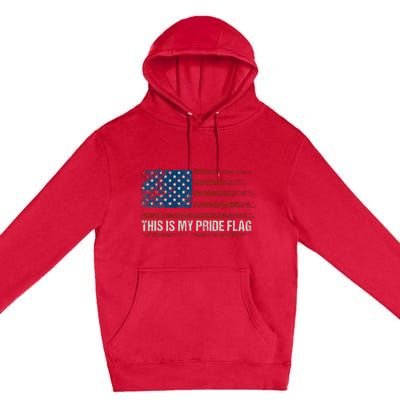 This Is My Pride Flag USA American 4th Of July Vintage Premium Pullover Hoodie