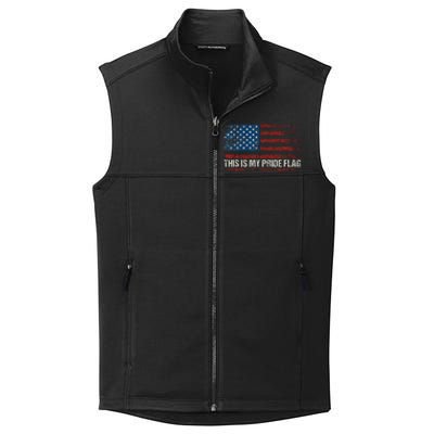 This Is My Pride Flag USA American 4th Of July Vintage Collective Smooth Fleece Vest