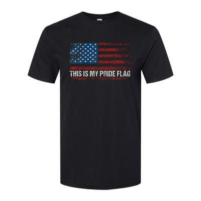 This Is My Pride Flag USA American 4th Of July Vintage Softstyle CVC T-Shirt