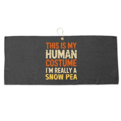 This Is My Human Im Really A Snow Pea Halloween Large Microfiber Waffle Golf Towel