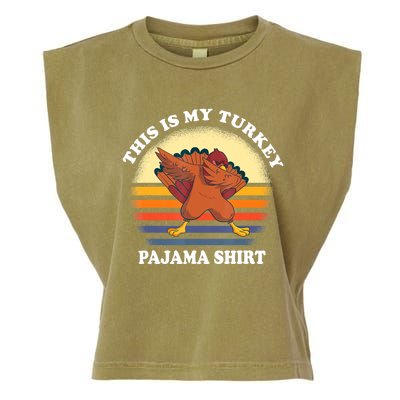 This Is My Turkey Pajama Thanksgiving Gobble Garment-Dyed Women's Muscle Tee