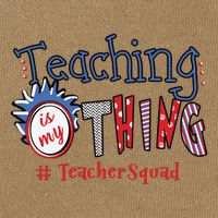Teaching Is My Thing Teacher Squad Cotton Canvas Backpack
