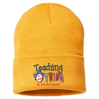 Teaching Is My Thing Teacher Squad Sustainable Knit Beanie