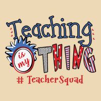 Teaching Is My Thing Teacher Squad Drawstring Bag