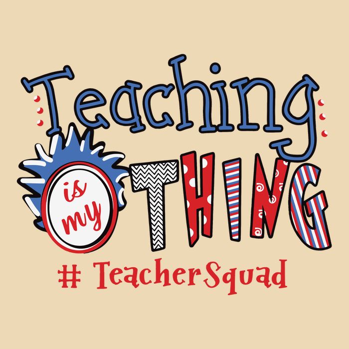 Teaching Is My Thing Teacher Squad Drawstring Bag
