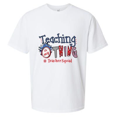 Teaching Is My Thing Teacher Squad Sueded Cloud Jersey T-Shirt