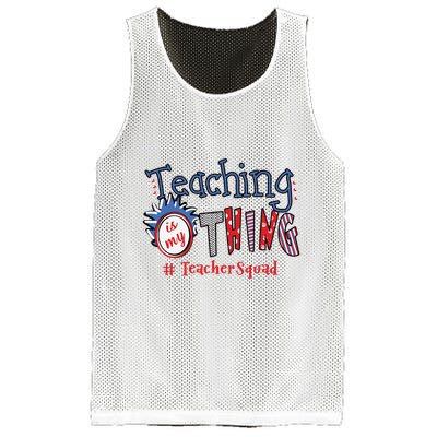 Teaching Is My Thing Teacher Squad Mesh Reversible Basketball Jersey Tank