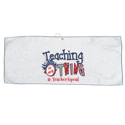 Teaching Is My Thing Teacher Squad Large Microfiber Waffle Golf Towel