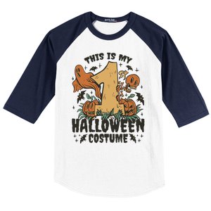 This Is My First Halloween Costume Spooky Baseball Sleeve Shirt