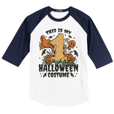 This Is My First Halloween Costume Spooky Baseball Sleeve Shirt